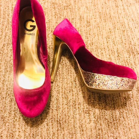 GUESS heels velvet & glitter - Picture 5 of 11